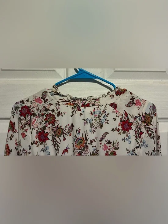 Loft Women’s Beautiful Long Sleeve Floral Dress in Great Condition Size XXSP $15 - Picture 4 of 8